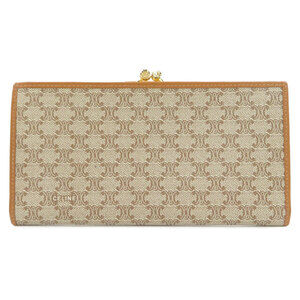 Celine Long Wallet Leather Macadam